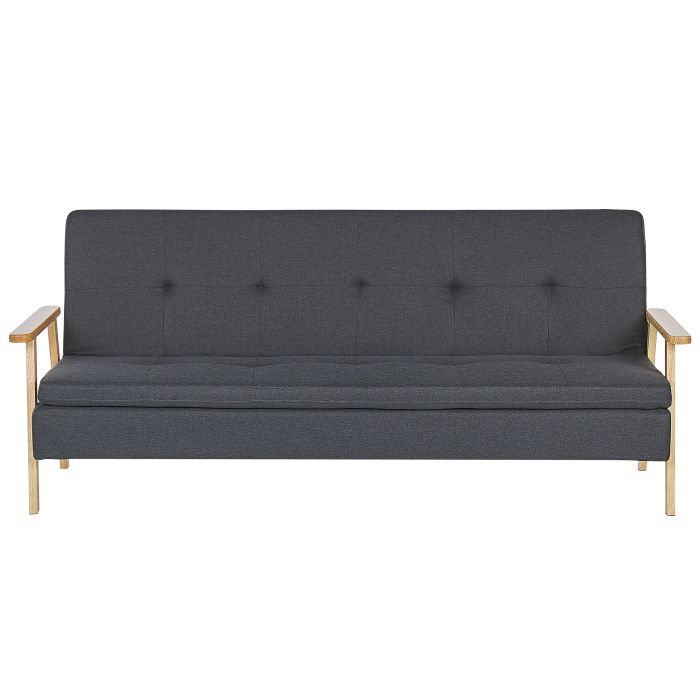 Fabric Sofa Bed Dark Grey TJORN