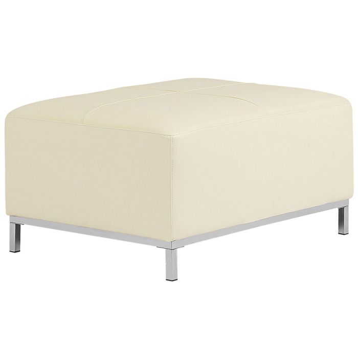Leather Ottoman Beige OSLO