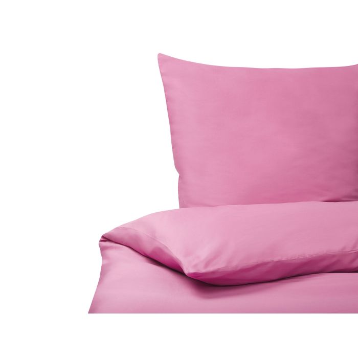Cotton Sateen Duvet Cover Set 200 x 220 cm Pink HARMONRIDGE