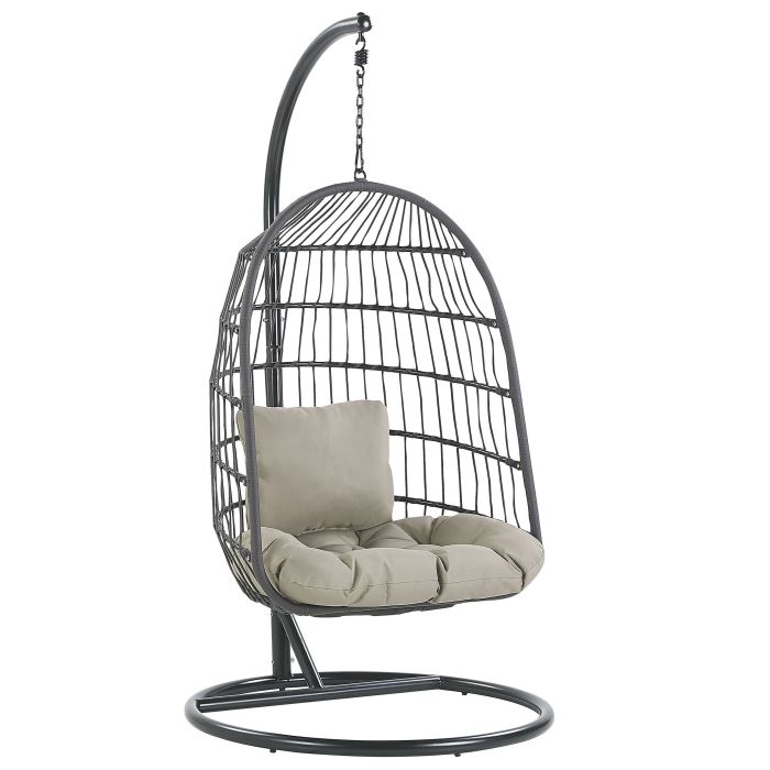 Hanging Chair with Stand Black ALLERA