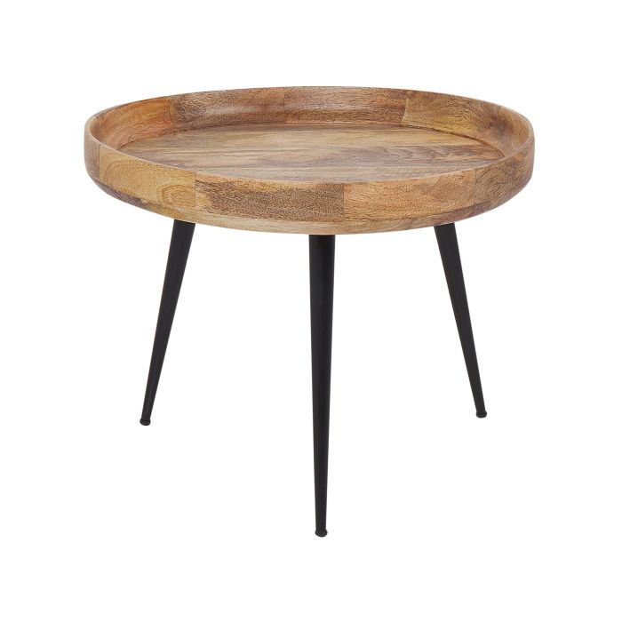Mango Wood Coffee Table Light and Black EDNA