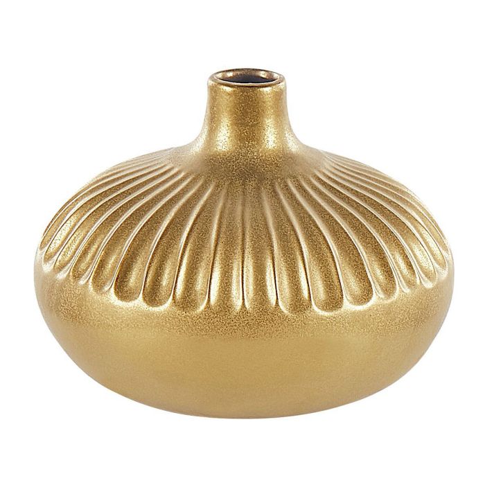 Stoneware Decorative Vase 20 Gold