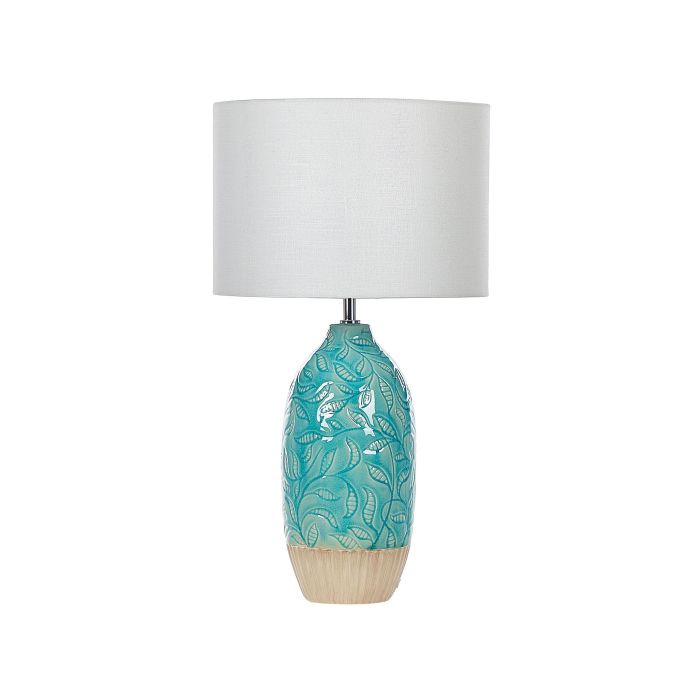 Ceramic Table Lamp Turquoise ATABA