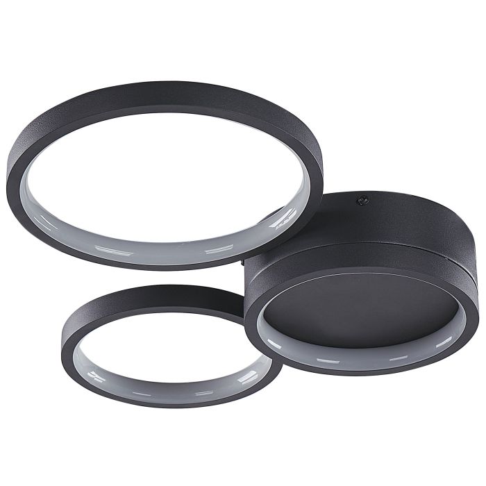 Metal LED Ceiling Lamp Black AGNAT