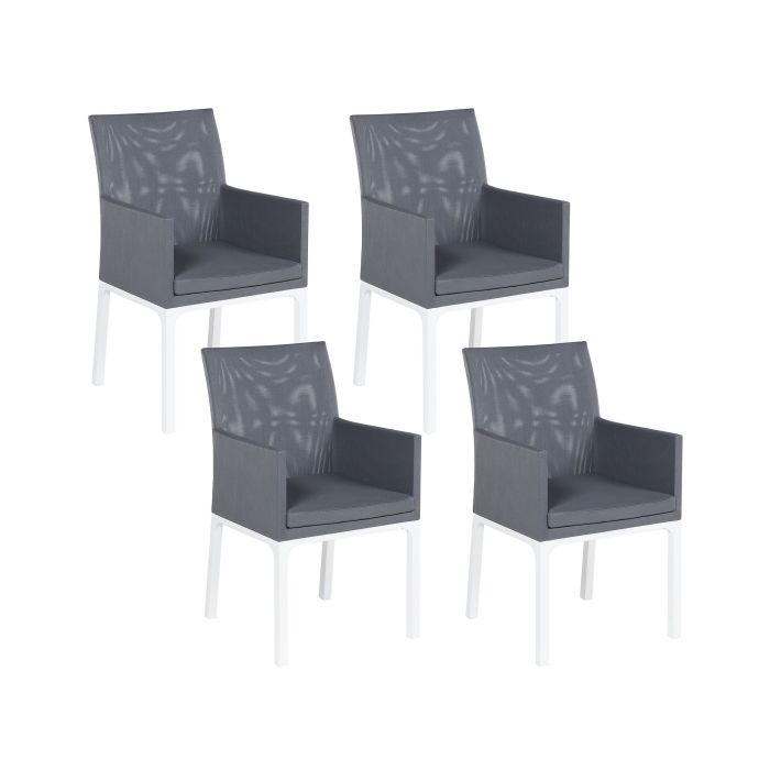 Set of 4 Garden Chairs Grey BACOLI