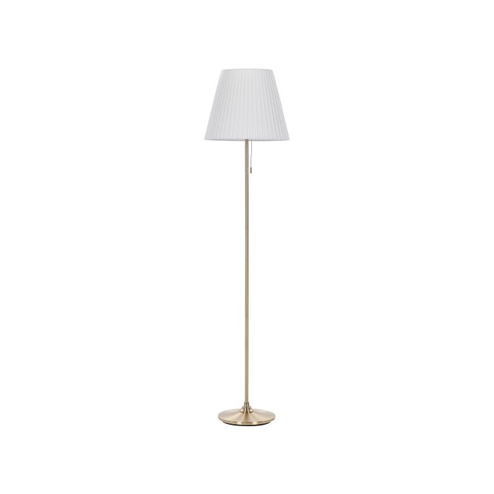 Metal Floor Lamp Brass and White TORYSA