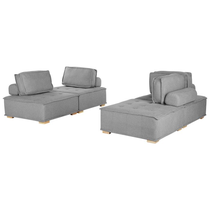 Modular Fabric Sofa Set Grey TIBRO