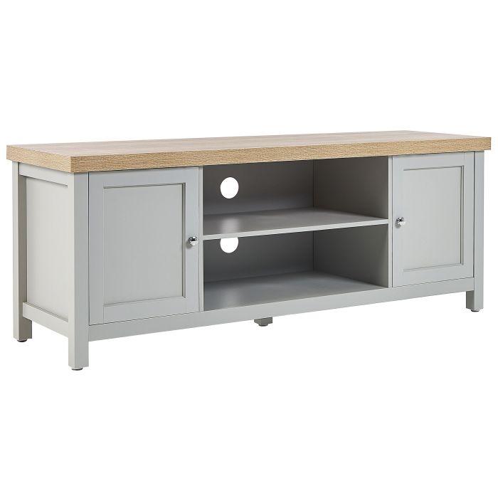 TV Stand Grey with Light Wood HAMP