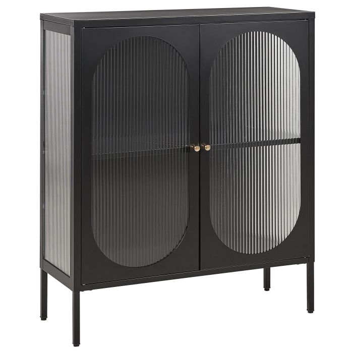 Steel Display Cabinet Black SARRE