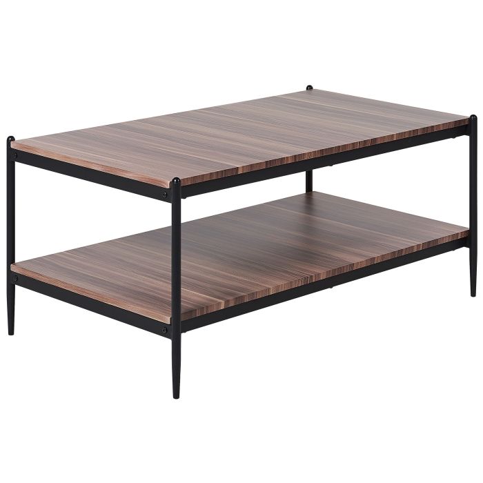 Coffee Table Dark Wood with Black AVOCA