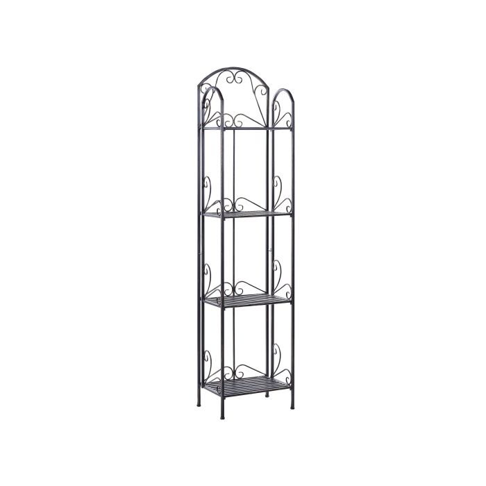 4 Tier Metal Bathroom Shelves Black VALDIVIA
