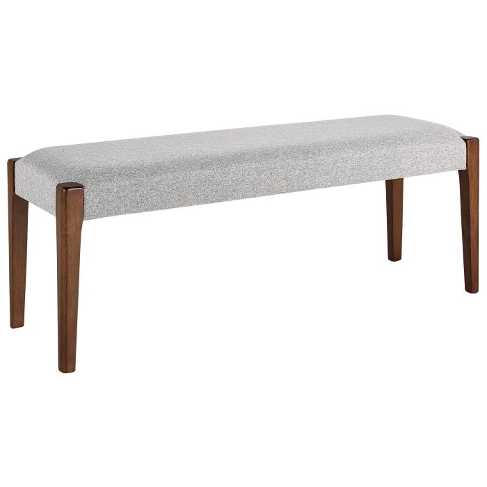 Cushioned Dining Bench Dark Wood with Grey ELYRIA