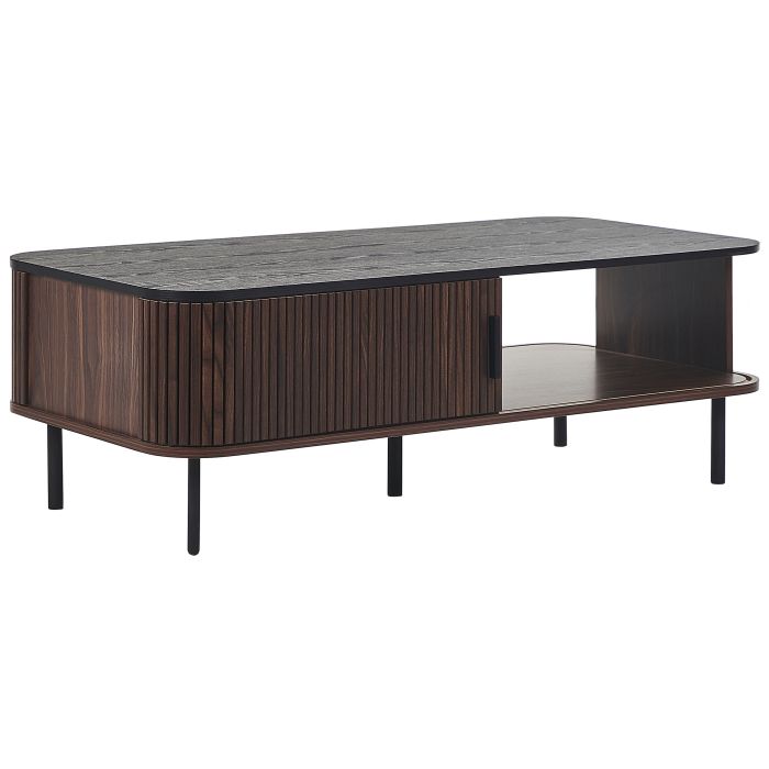 Coffee Table Dark Wood with Black JOSE