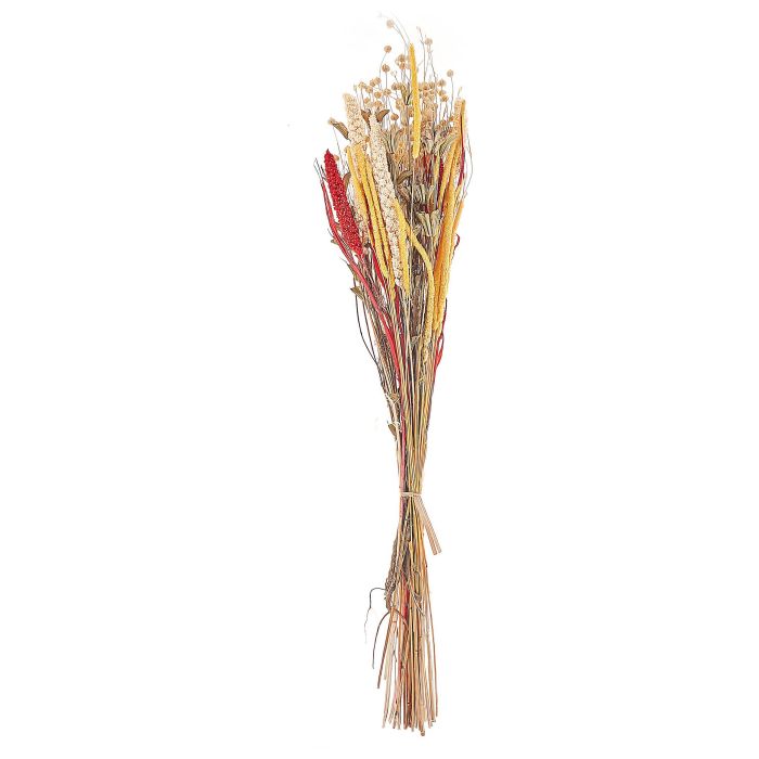 Dried Flower Bouquet 65cm Red and Yellow