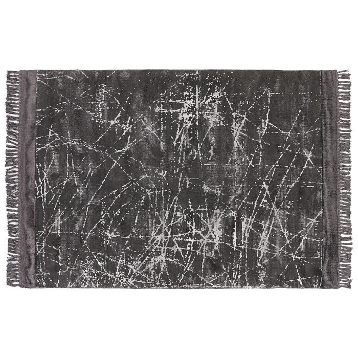 Viscose Area Rug 160x230cm Dark Grey