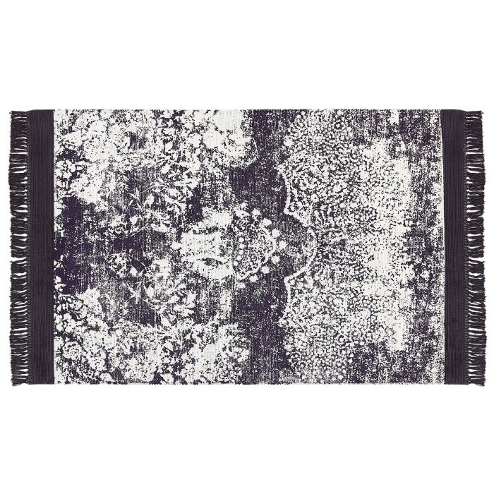 Viscose Area Rug 140x200cm Violet and White
