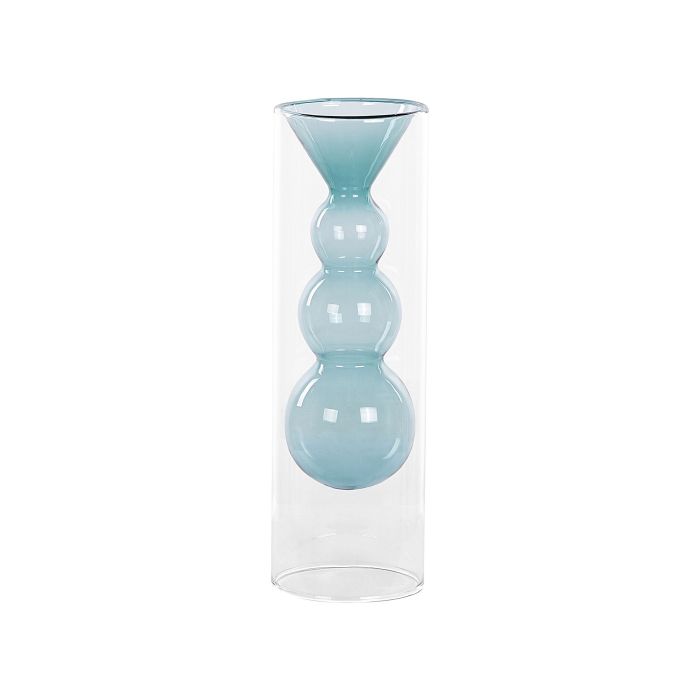 Glass Flower Vase 27 Blue KALOCHI