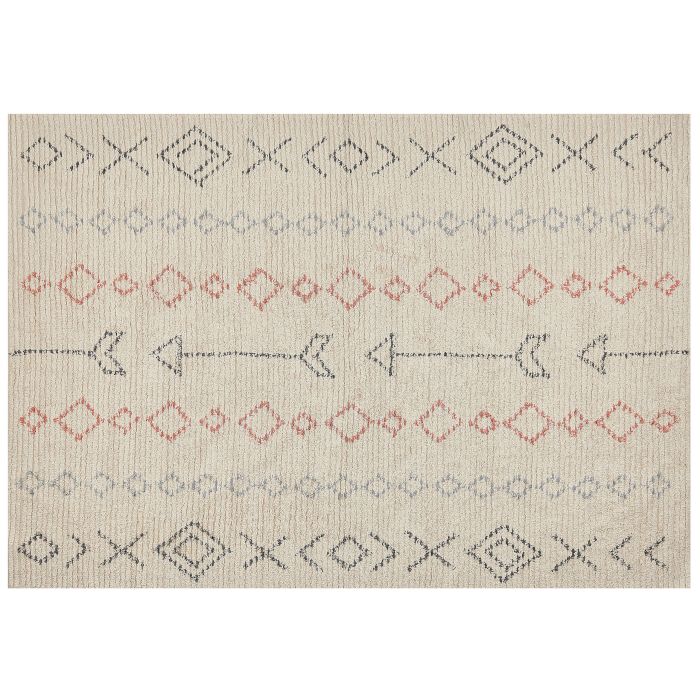 Cotton Area Rug 160x230cm Beige