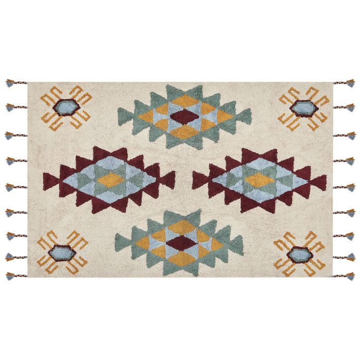 Cotton Area Rug 140x200cm Multicolour