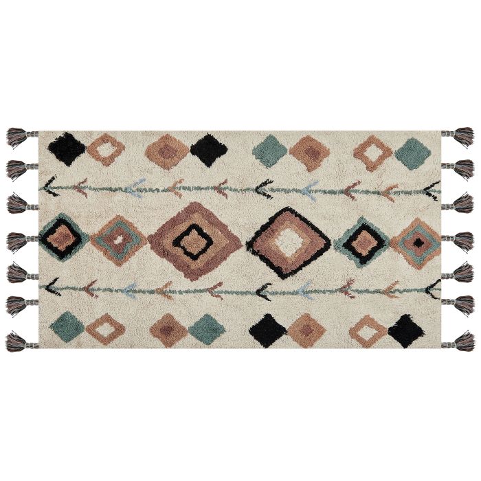 Cotton Area Rug 80x150cm Multicolour