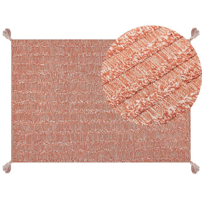 Cotton Area Rug 160x230cm Orange