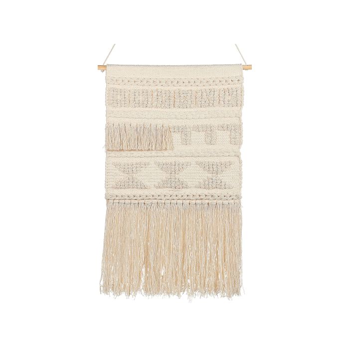 Cotton Macramé Wall Hanging Beige KAMOKE