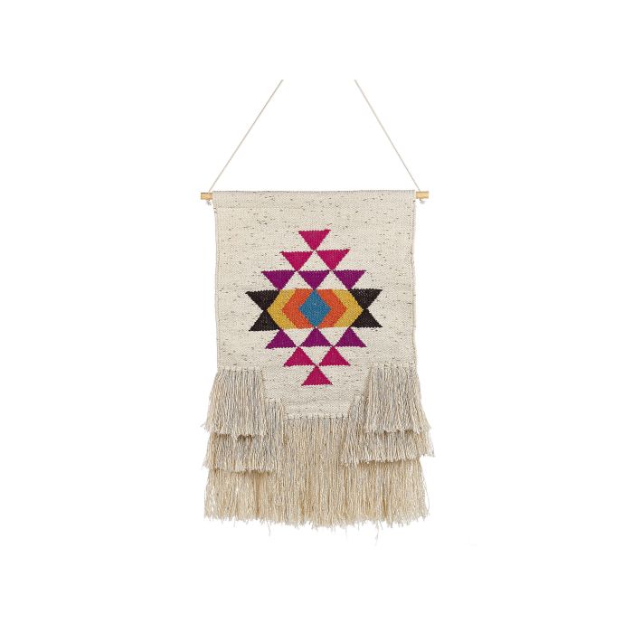 Cotton Macramé Wall Hanging Beige VEHARI
