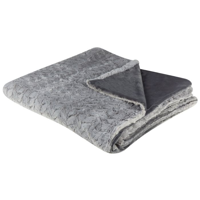 Blanket 200 x 220 cm Grey SARASWATI