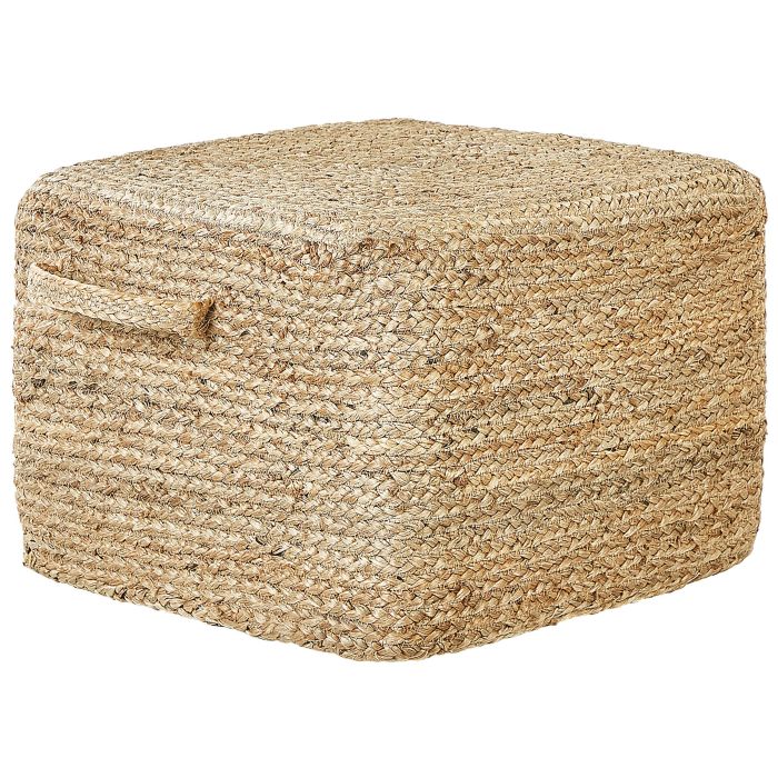Jute Pouffe 45 x 45 x 30 cm Natural DHADAR