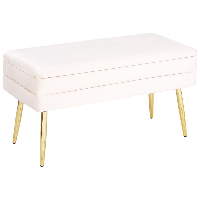 Bedroom Storage Bench White DURHAM