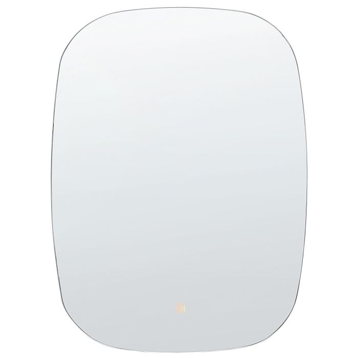 Oval LED Wall Mirror 78cm Silver