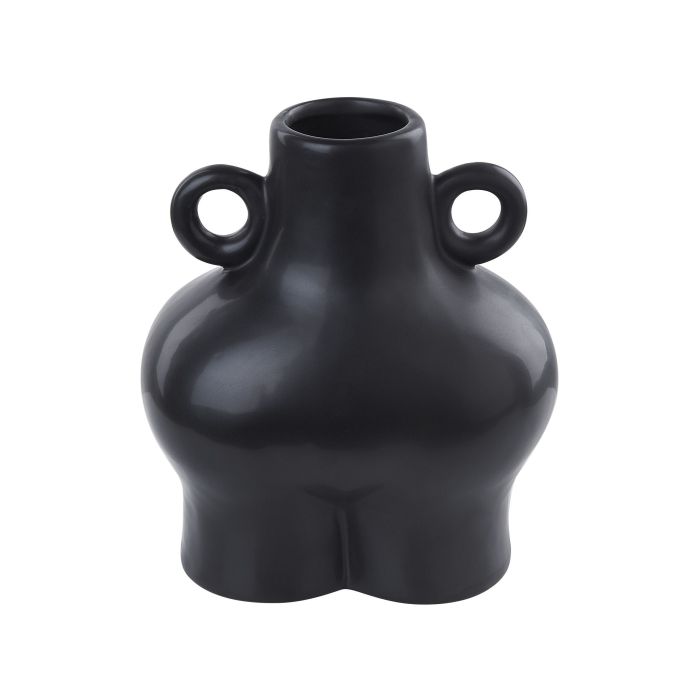 Dolomite Ceramic Flower Vase 32 Black NAFPLIO