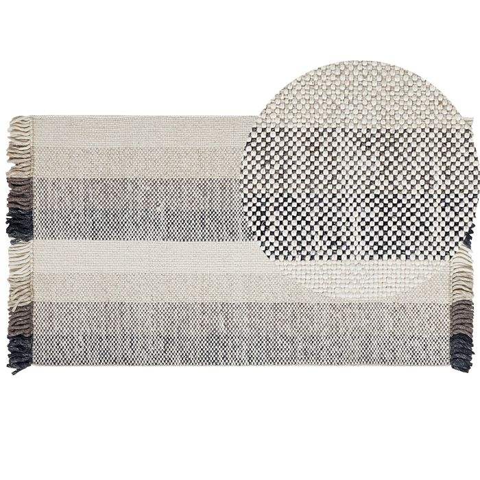 Wool Area Rug 80x150cm Off - White