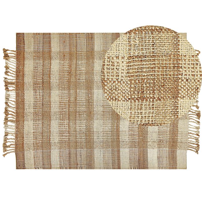 Jute Area Rug 160x230cm Beige
