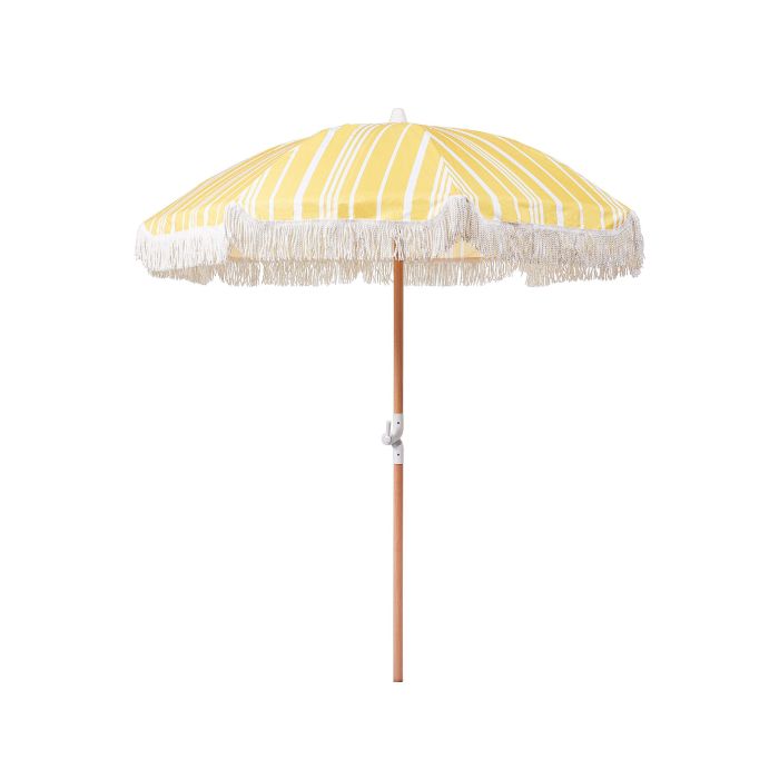Garden Market Parasol 1.5 m Yellow and White MONDELLO