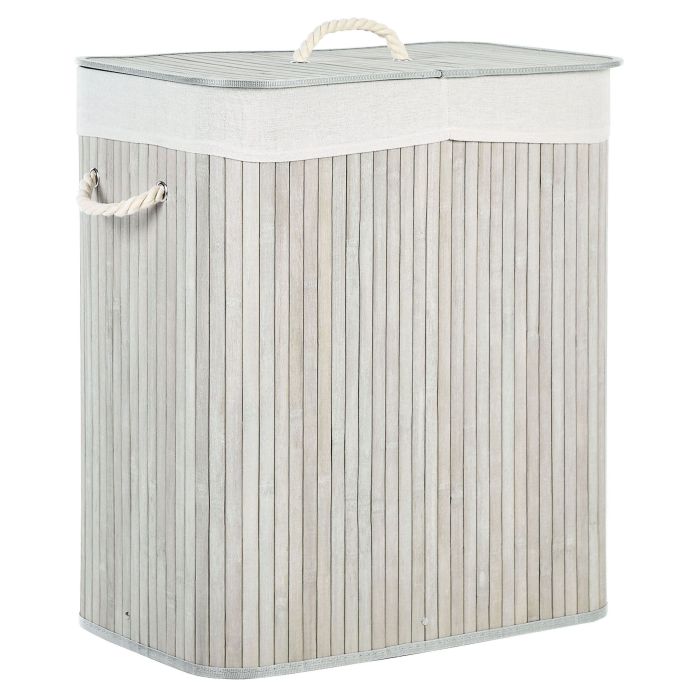 Bamboo Basket with Lid Grey KANDY