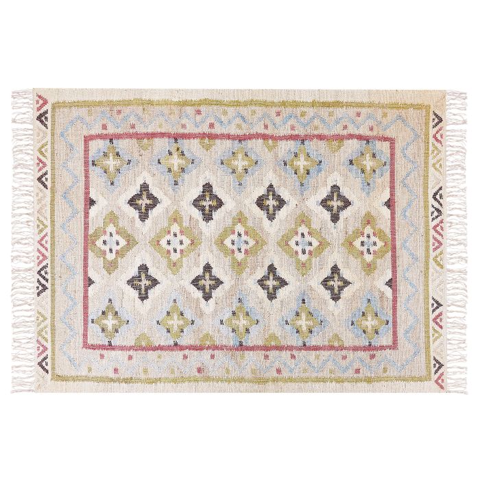 Jute Area Rug 160x230cm Multicolour
