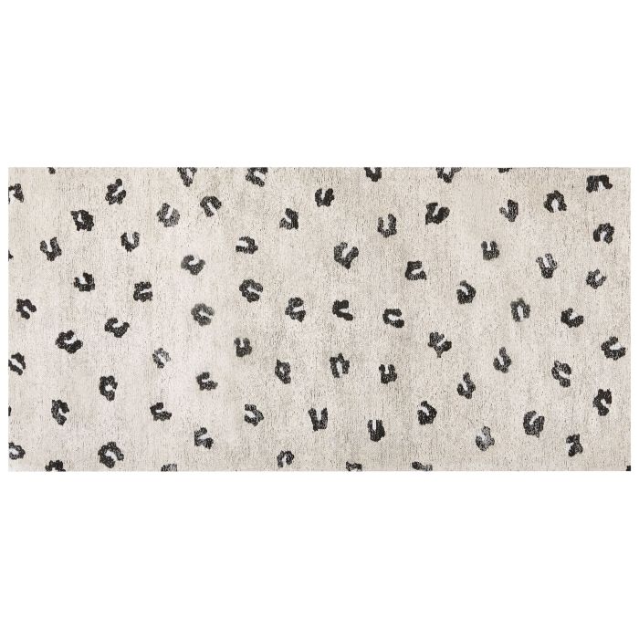 Cotton Area Rug 80x150cm Beige