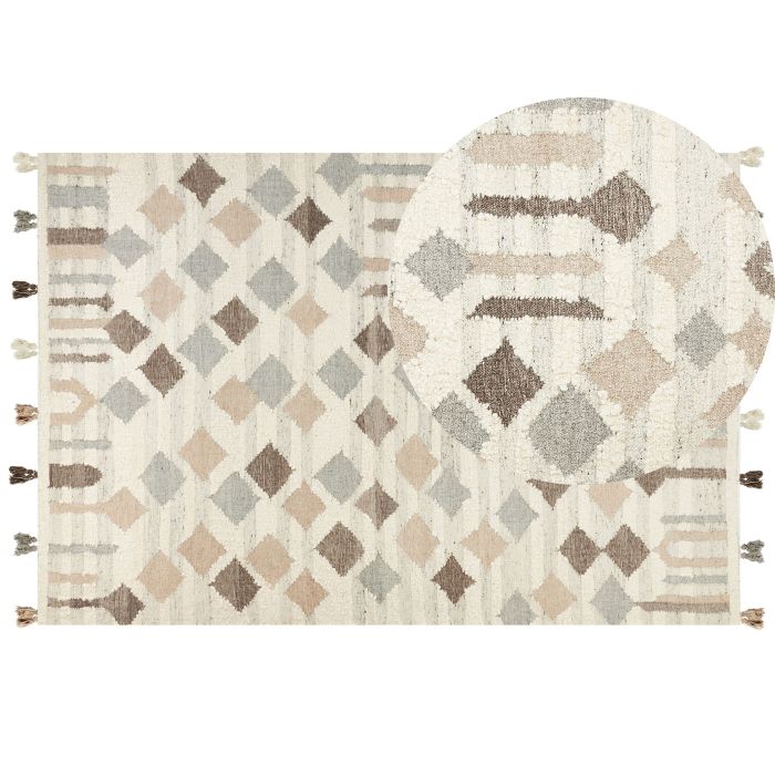 Wool Kilim Area Rug 200x300cm Multicolour