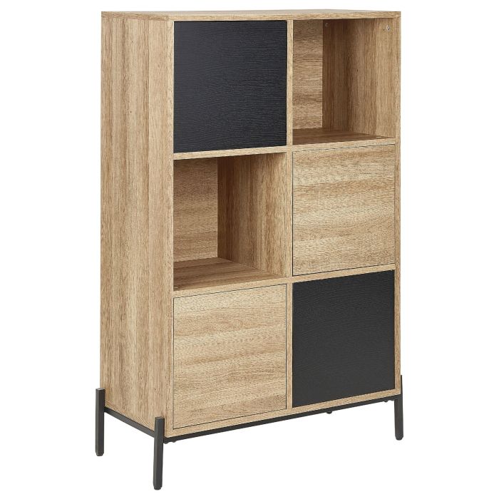 Bookcase Light Wood with Grey MOINES