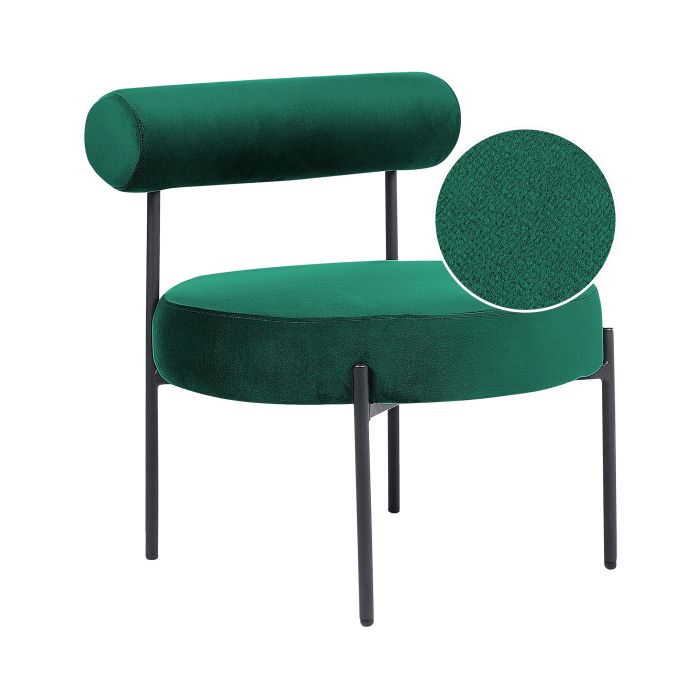 Velvet Accent Chair Emerald Green ALPHA
