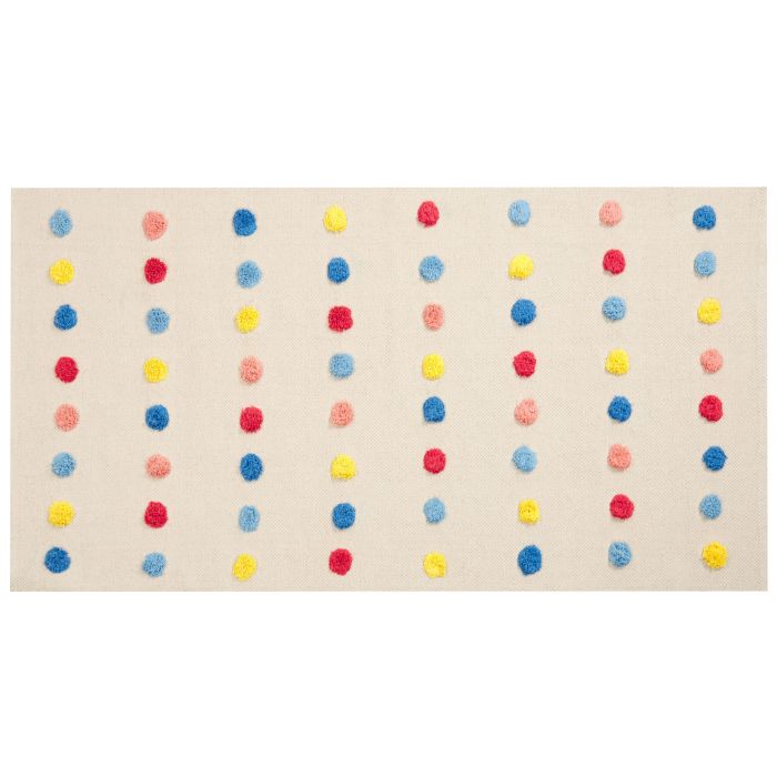 Cotton Kids Rug 80x150cm Multicolour