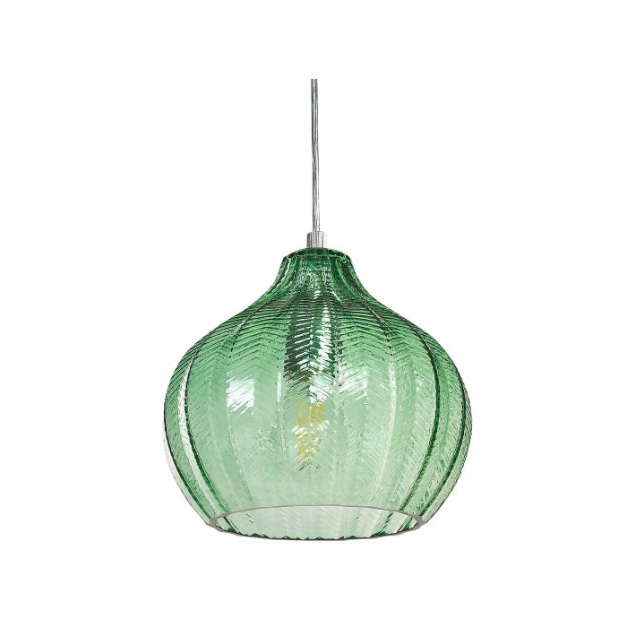 Glass Pendant Lamp Green KEILA