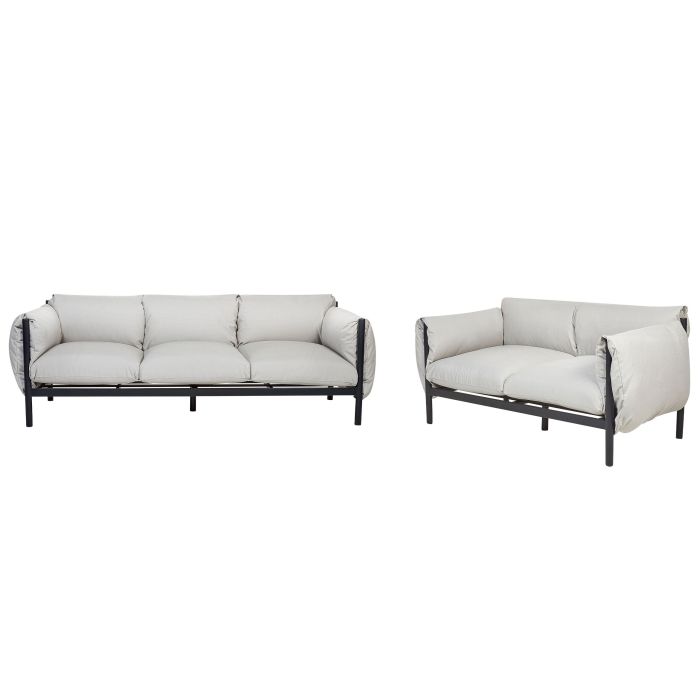5 Seater Aluminum Garden Sofa Set Light Grey ESPERIA