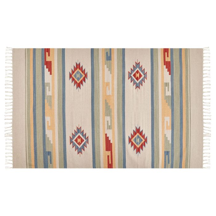 Cotton Kilim Rug 140x200cm Multicolour