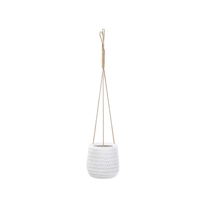 Hanging Plant Pot ⌀ 20 cm Off-White LIVADIA
