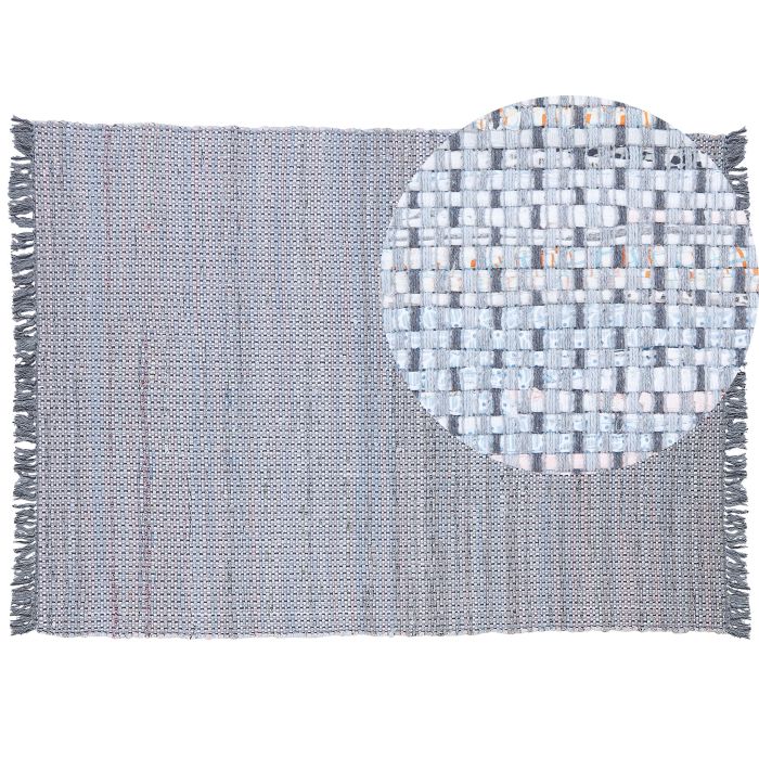 Cotton Area Rug 160x230cm Grey