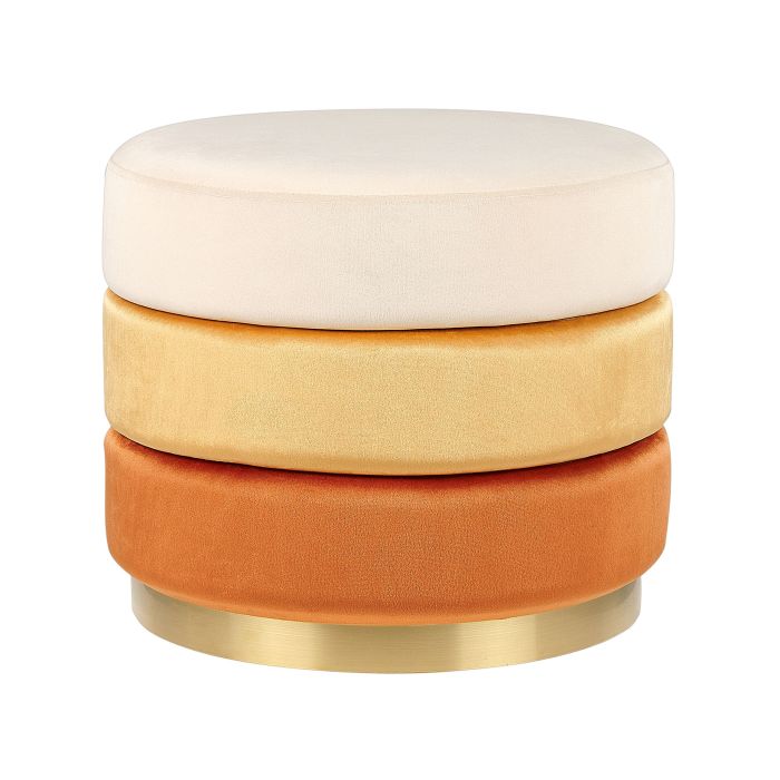 Velvet Pouffe Orange LOUIN