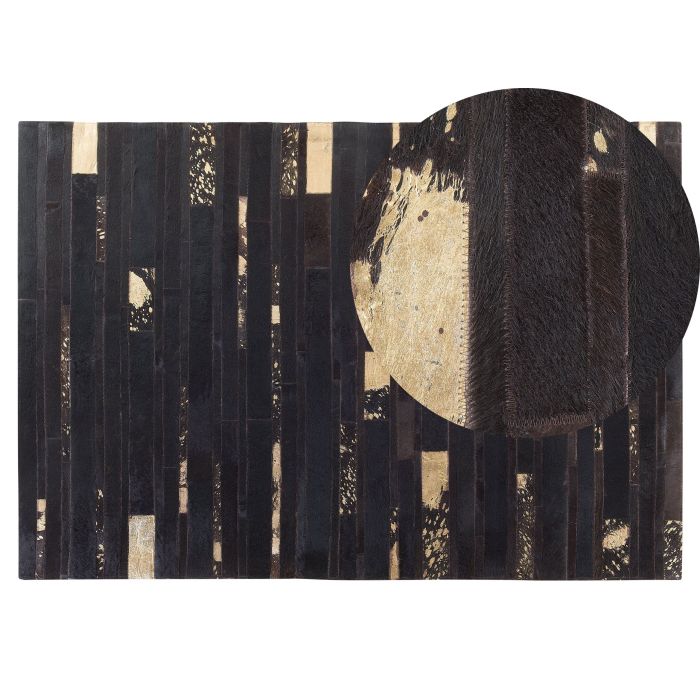 Cowhide Area Rug 140x200cm Brown