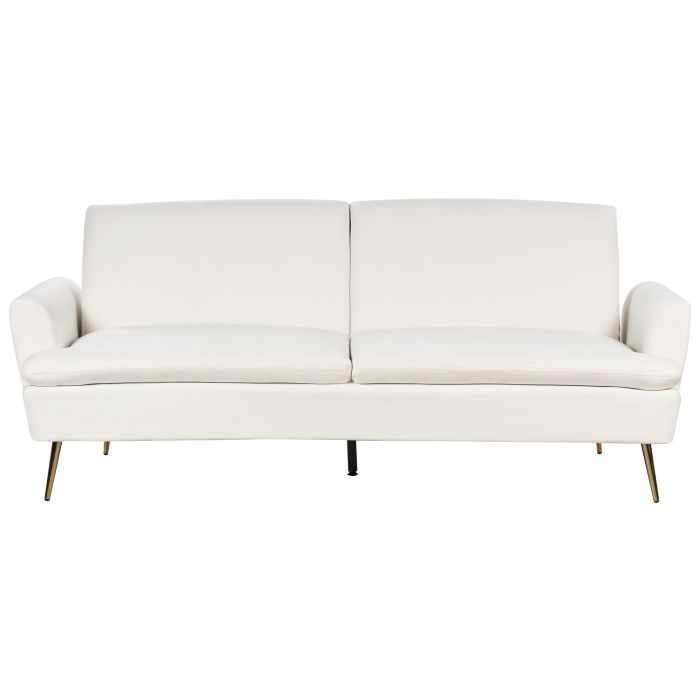 Velvet Sofa Bed Off-White VETTRE